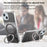 For iPhone 14 Case Magnetic Kickstand PU Leather + PC + TPU Gradient Phone Cover - Black - 7