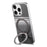 For iPhone 16 Pro Max Case Magnetic Kickstand PU Leather + PC + TPU Gradient Phone Cover - Black - 3