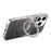 For iPhone 16 Pro Max Case Magnetic Kickstand PU Leather + PC + TPU Gradient Phone Cover - Black - 4