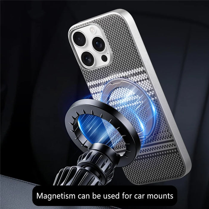 For iPhone 16 Pro Max Case Magnetic Kickstand PU Leather + PC + TPU Gradient Phone Cover - Black - 5
