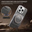 For iPhone 16 Pro Max Case Magnetic Kickstand PU Leather + PC + TPU Gradient Phone Cover - Black - 6