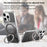 For iPhone 16 Pro Max Case Magnetic Kickstand PU Leather + PC + TPU Gradient Phone Cover - Black - 7