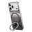 For iPhone 17 Pro Case Magnetic Kickstand PU Leather + PC + TPU Gradient Phone Cover - Black - 3