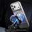 For iPhone 17 Pro Case Magnetic Kickstand PU Leather + PC + TPU Gradient Phone Cover - Black - 5