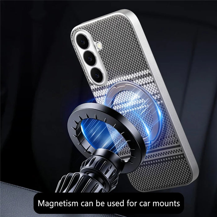For Samsung Galaxy S26 Case Magnetic Kickstand PU Leather + PC + TPU Gradient Phone Cover - Black - 5