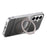 For Samsung Galaxy S25+ / S24+ Case Magnetic Kickstand PU Leather + PC + TPU Gradient Phone Cover - Black - 4