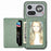For Nothing Phone (4a) Pro Case RFID Blocking Carbon Fiber Leather Phone Back Cover with Card Holder - Green - 2