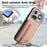 For Nothing Phone (4a) Pro Case Zipper Card Holder Kickstand Jeans Cloth Texture Leather Back Cover - Pink - 5