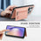 For Nothing Phone (4a) Pro Case Zipper Card Holder Kickstand Jeans Cloth Texture Leather Back Cover - Pink - 7