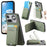 For Nothing Phone (4a) Pro Case Cloth Texture Leather + PC + TPU Phone Cover with Card Holder Kickstand - Green - 1
