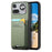 For Nothing Phone (4a) Pro Case Cloth Texture Leather + PC + TPU Phone Cover with Card Holder Kickstand - Green - 2