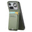 For Nothing Phone (4a) Pro Case Cloth Texture Leather + PC + TPU Phone Cover with Card Holder Kickstand - Green - 4