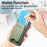 For Nothing Phone (4a) Pro Case Cloth Texture Leather + PC + TPU Phone Cover with Card Holder Kickstand - Green - 6