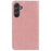 For Samsung Galaxy S26 FE Case Strong Magnetic PU Leather Phone Cover Calf Texture - Rose Gold - 7