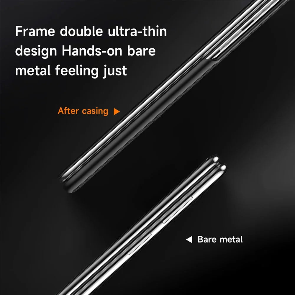 SULADA For Samsung Galaxy Z Fold8 Ultra Magnetic Case View Window Leather Phone Cover with Auto Wake / Sleep - Black - 6