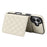 For iPhone 17 Magnetic Case Detachable Card Holder Kickstand PU Leather Phone Back Cover with Wrist Strap + Long Strap - White - 3