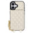 For iPhone 17 Magnetic Case Detachable Card Holder Kickstand PU Leather Phone Back Cover with Wrist Strap + Long Strap - White - 6