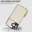 For iPhone 17 Magnetic Case Detachable Card Holder Kickstand PU Leather Phone Back Cover with Wrist Strap + Long Strap - White - 7