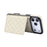 For iPhone 17 Pro Magnetic Case Detachable Card Holder Kickstand PU Leather Phone Back Cover with Wrist Strap + Long Strap - White - 4
