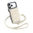 For iPhone 17 Pro Magnetic Case Detachable Card Holder Kickstand PU Leather Phone Back Cover with Wrist Strap + Long Strap - White - 6