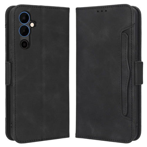 For TECNO Pova Neo 2 4G / LG6n Magnetic Closure Phone Cover Stand Multiple Card Slots PU Leather Wallet Case - Black - 1