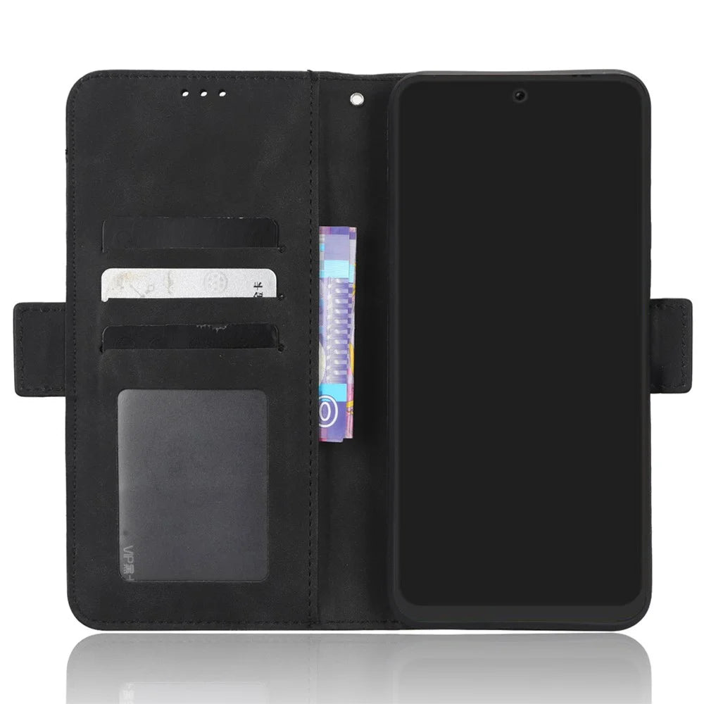 For TECNO Pova Neo 2 4G / LG6n Magnetic Closure Phone Cover Stand Multiple Card Slots PU Leather Wallet Case - Black - 2
