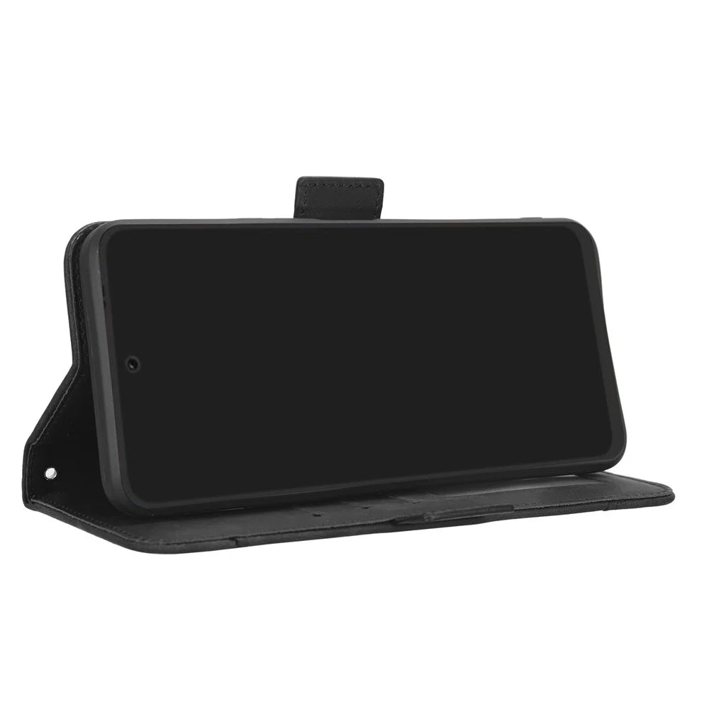 For TECNO Pova Neo 2 4G / LG6n Magnetic Closure Phone Cover Stand Multiple Card Slots PU Leather Wallet Case - Black - 3