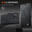 AUTSPACE for iPhone 17 Case  A11 RFID Blocking Retro Leather Cell Phone Wallet Cover - Black - 4