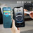 CASEME for iPhone 16e / iPhone 17e Case  053  Magnetic RFID Blocking Wallet Flip Leather Phone Cover - Retro Blue - 5