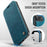 CASEME for iPhone 16e / iPhone 17e Case  053  Magnetic RFID Blocking Wallet Flip Leather Phone Cover - Retro Blue - 7