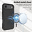 For iPhone Air Magnetic Case Dual Layer PC TPU Shockproof Phone Cover - Black - 7