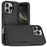 For iPhone 16 Pro Magnetic Case Dual Layer PC TPU Shockproof Phone Cover - Black - 1