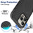 For iPhone 16 Pro Magnetic Case Dual Layer PC TPU Shockproof Phone Cover - Black - 4