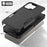 For iPhone 16 Pro Magnetic Case Dual Layer PC TPU Shockproof Phone Cover - Black - 5