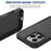 For iPhone 16 Pro Magnetic Case Dual Layer PC TPU Shockproof Phone Cover - Black - 6