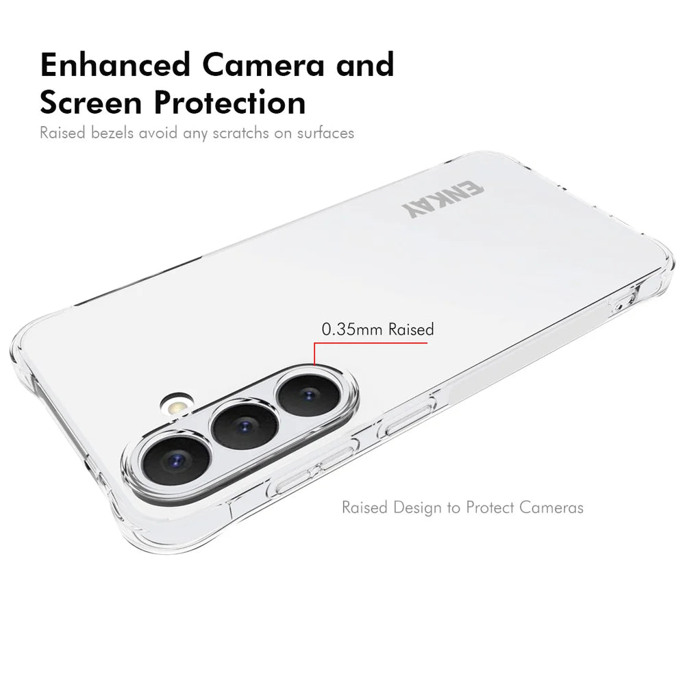 HAT PRINCE for Samsung Galaxy S26 FE ENKAY  Clear Phone Case Shockproof Anti-slip TPU Cover - Transparent - 3