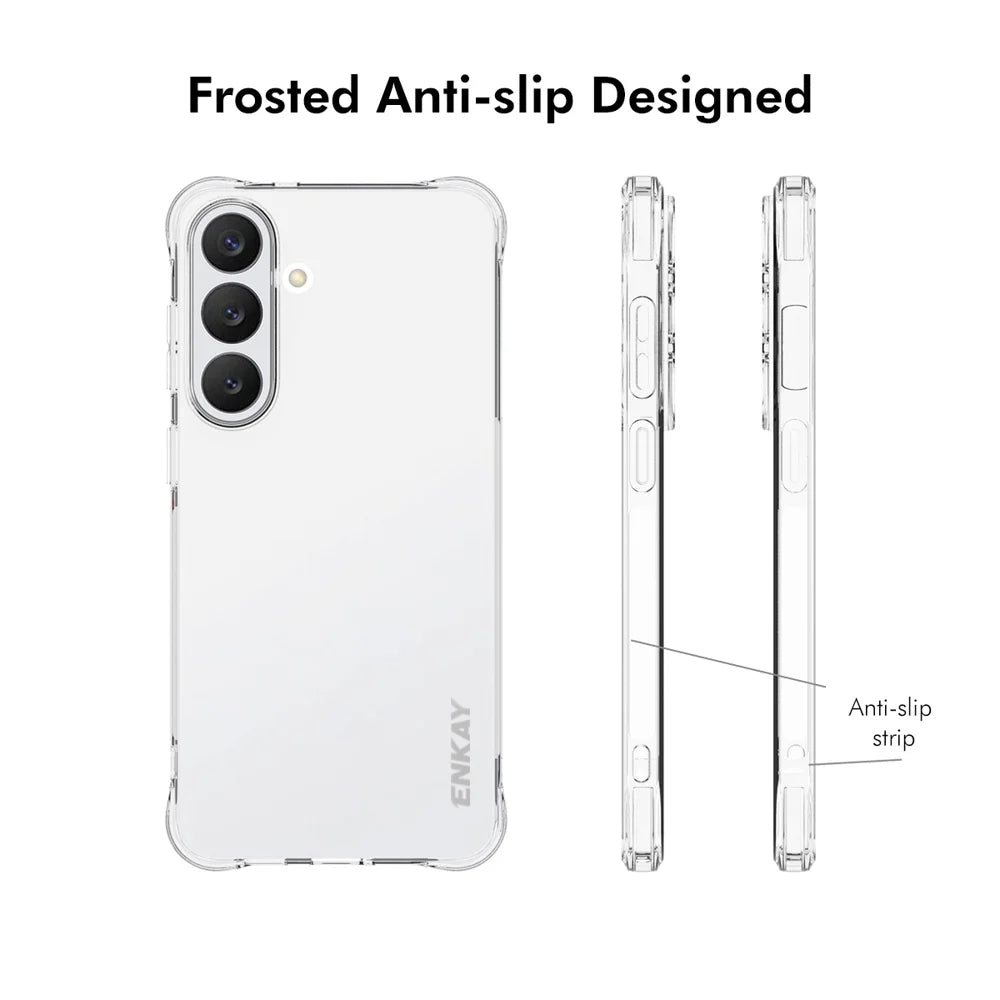 HAT PRINCE for Samsung Galaxy S26 FE ENKAY  Clear Phone Case Shockproof Anti-slip TPU Cover - Transparent - 4