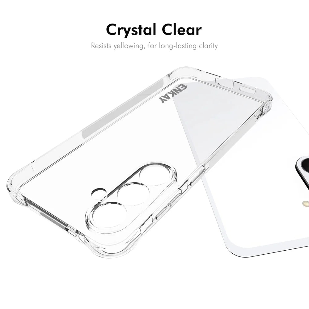 HAT PRINCE for Samsung Galaxy S26 FE ENKAY  Clear Phone Case Shockproof Anti-slip TPU Cover - Transparent - 5