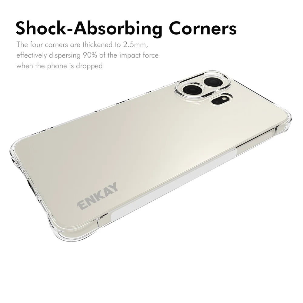 HAT PRINCE for TCL NxtPaper 70 Pro 5G ENKAY  Clear Phone Case Shockproof Anti-slip TPU Cover - Transparent - 2