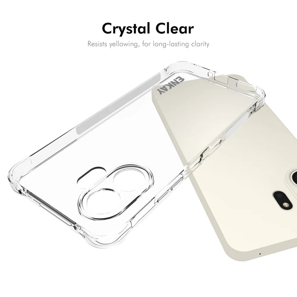 HAT PRINCE for TCL NxtPaper 70 Pro 5G ENKAY  Clear Phone Case Shockproof Anti-slip TPU Cover - Transparent - 5