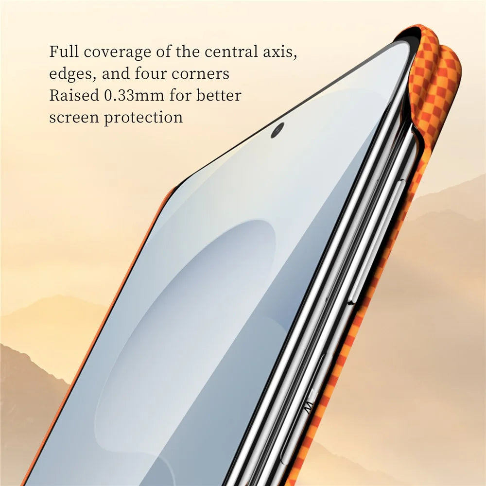 SULADA for Samsung Galaxy Z Fold8 Ultra Magnetic Case 360° Rotating Ring Kickstand Golden Mountain Pattern PC Slim Phone Cover - Orange - 6