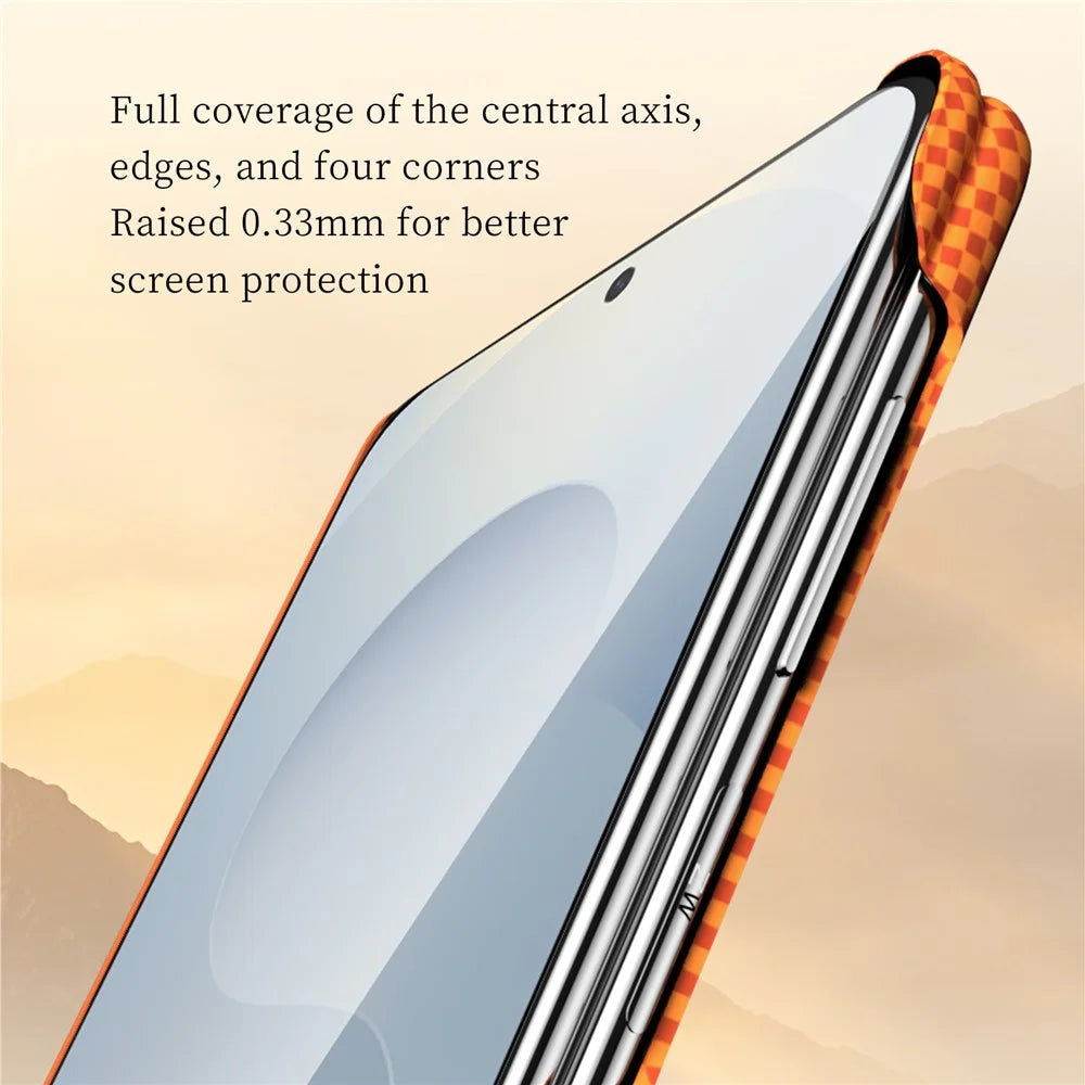 SULADA for Samsung Galaxy Z Fold8 Ultra Case Golden Mountain Pattern Skin-Feel Hard PC Slim Phone Cover - Orange - 4