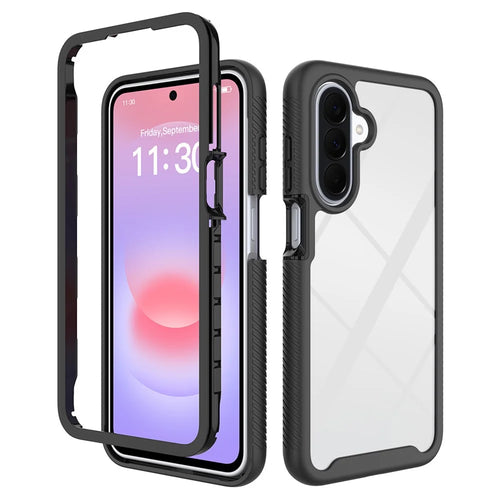 For Samsung Galaxy A27 5G Case Anti Drop 2 in 1 PC + TPU Phone Cover - Black - 1