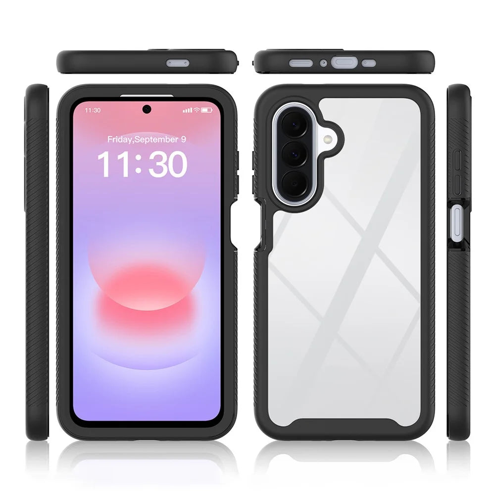 For Samsung Galaxy A27 5G Case Anti Drop 2 in 1 PC + TPU Phone Cover - Black - 2