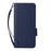 For Realme 16T 5G Case Litchi Texture Wallet Leather Phone Cover with Wrist Strap - Dark Blue - 7