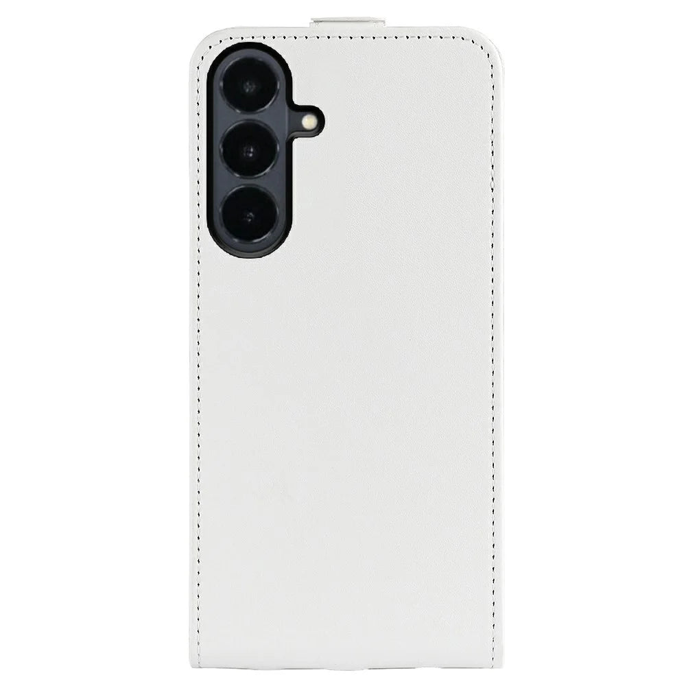 For Samsung Galaxy S26 FE Case with Card Slots Vertical Flip Leather Phone Cover - White - 6