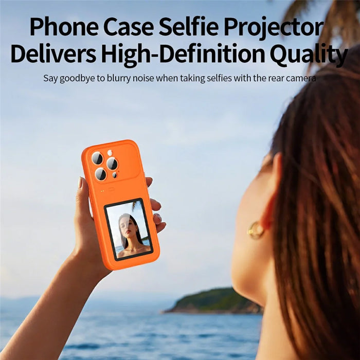 For iPhone 17 Pro Dynamic Phone Case 3.5 inch Multi-functional Color Screen Back Cover - Orange - 4