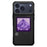 For iPhone 17 Pro Max Customizable LED Pixel Display Phone Case with 16x16 Screen Music Rhythm Sync PC+TPU Cover - Black - 1