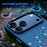 For iPhone 17 Pro Max Magnetic Case Pixel Grid Pattern Hard PC Shockproof Phone Cover - Blue - 5