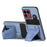 For Sony Xperia 1 VIII K-Shaped Kickstand Case Leather Phone Back Cover - Blue - 2